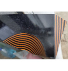 G10 pads for knife handle Orange-Black (orange-black) 125x40x9mm (pair)