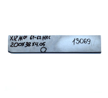  Strip steel X12MF 61HRC 200х38х4mm (heat-treated)