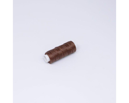 Thread waxed flat 1mm (100m) dark brown mod 020