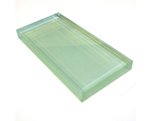 Double-sided platform 200x100mm made of glass with two frosted sides