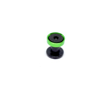 Chicago screw with decorative anodized washer (green)
