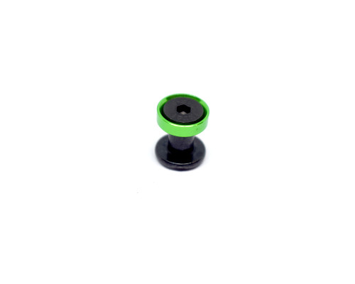Chicago screw with decorative anodized washer (green)