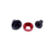 Chicago screw with decorative anodized washer (red)