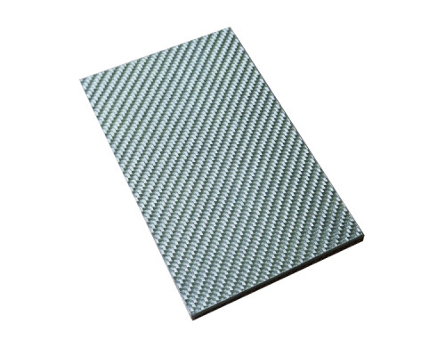 Linings carbon No. 93810 Silver Twill (3 K) 4x80x130 mm