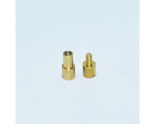 Coupler - head 8mm, neck 6mm, thread M4 (Brass) reinforced 1 piece