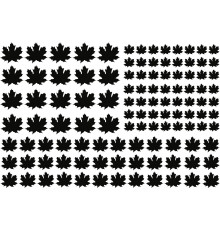 Stencils for etching maple leaves 102 pcs. (10x10, 15x15, 20x20 mm