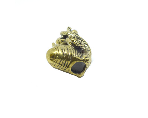 Lanyard bead Octopus (bronze)