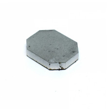 Bolster stainless steel octagonal 24x19x4mm without hole