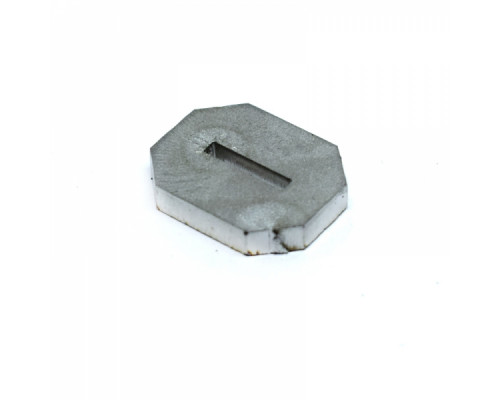 Bolster stainless steel octagonal 24x19x4mm hole 12x2mm