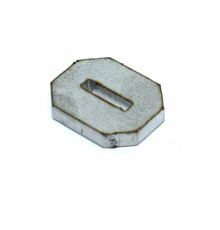 Bolster stainless steel octagonal 24x19x4mm hole 12x2.5mm