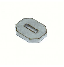 Bolster stainless steel octagonal 24x19x4mm hole 12x3mm