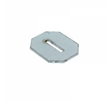 Spacer stainless steel octagonal 24x19x1mm hole 12x2mm