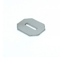 Spacer stainless steel octagonal 24x19x1mm hole 12x2.5mm