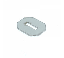 Spacer stainless steel octagonal 24x19x1mm hole 12x3mm