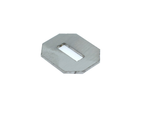 Spacer stainless steel octagonal 24x19x1mm hole 12x4mm