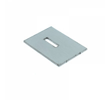 Rectangular stainless steel spacer 35x25x1mm hole 12x3mm