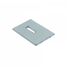 Rectangular stainless steel spacer 35x25x1mm 12x3mm