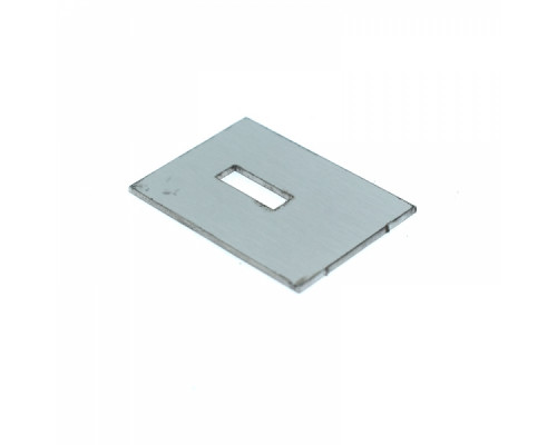 Rectangular stainless steel spacer 35x25x1mm 12x4mm