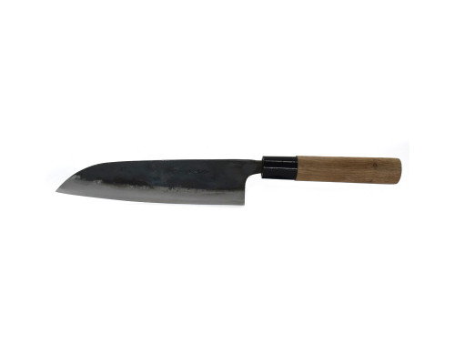 Japanese kitchen knife Kurouchi Santoku TOSA 165 mm