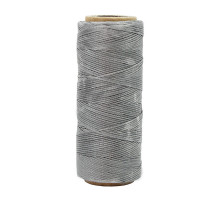 Thread waxed flat 1mm (100m) gray