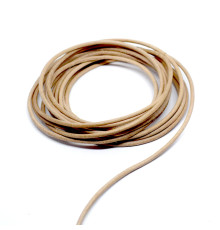 Cord 2mm leather round natural 1m