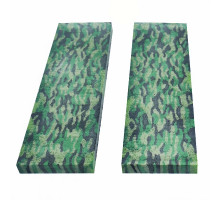 Micarta pads No. 92861 camouflage green 8.2x40x130 mm