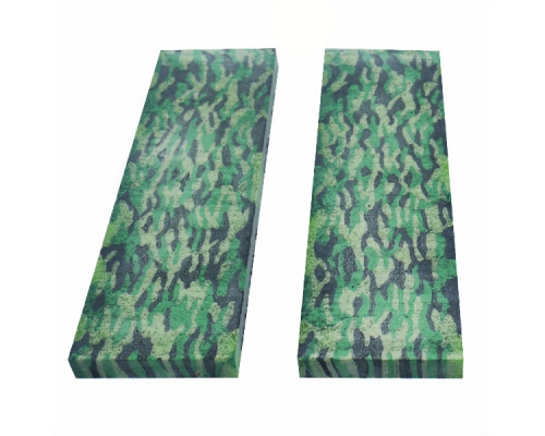 Micarta pads No. 92861 camouflage green 8.2x40x130 mm