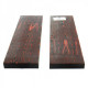 Micarta slips No. 92881 Eco-wood (red) 8.2x40x130 mm