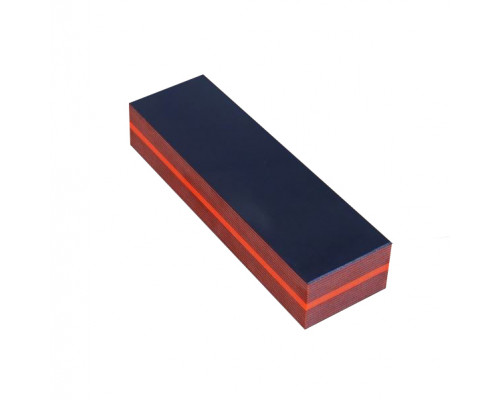Micarta bar No. 95180 synthetic fabric, dark gray-orange 25x40x130 mm.